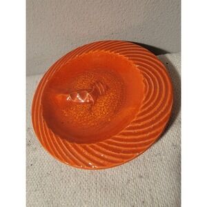 Sequoia Ware Ashtray MCM California Pottery Mid Century Modern Orange Vintage